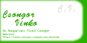 csongor vinko business card